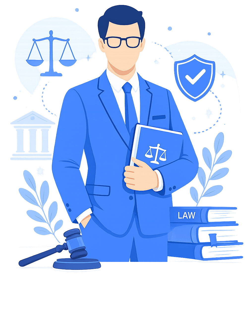 Search for Lawyers Illustration